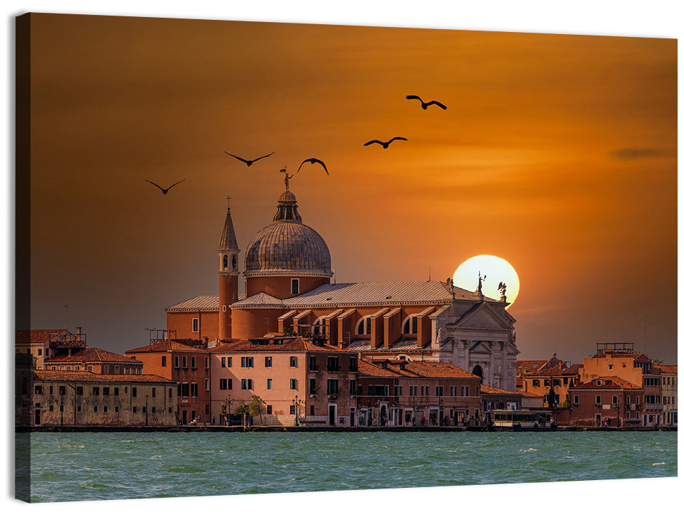San Giorgio Maggiore at Sunset Wall Art, canvas print, landscape