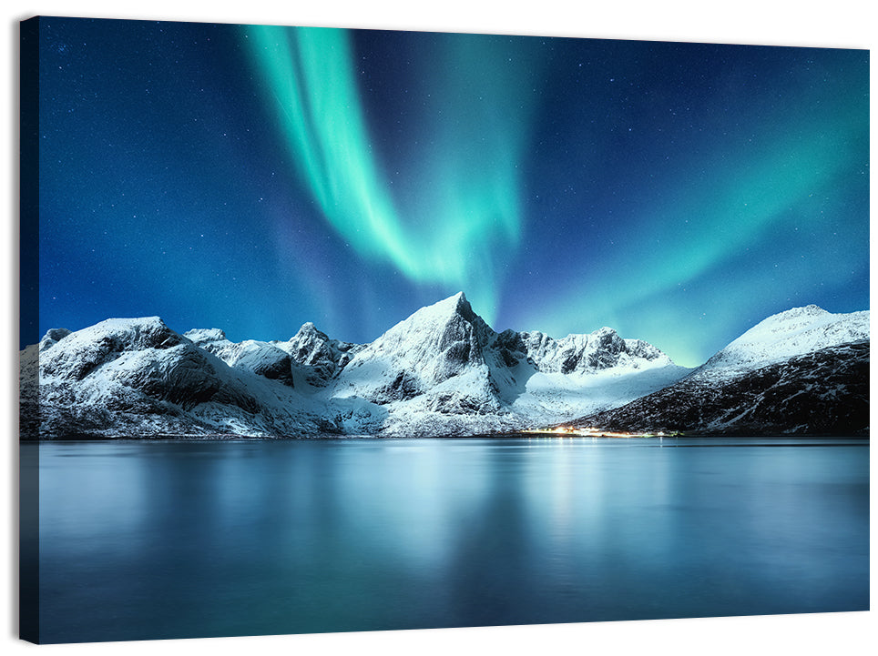 Lofoten Aurora Reflection Wall Art