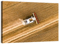 Aerial Combine Over Wheat Field Wall Art