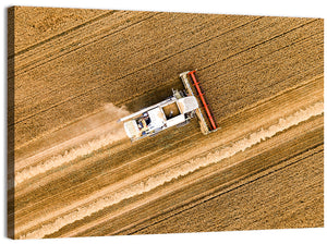 Wheat Field Harvesting Wall Art