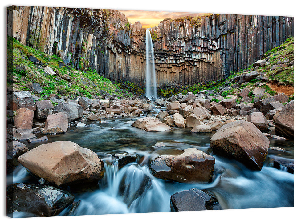 Svartifoss Basalt Waterfall Wall Art