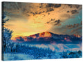 Pikes Peak Golden Sunset Wall Art
