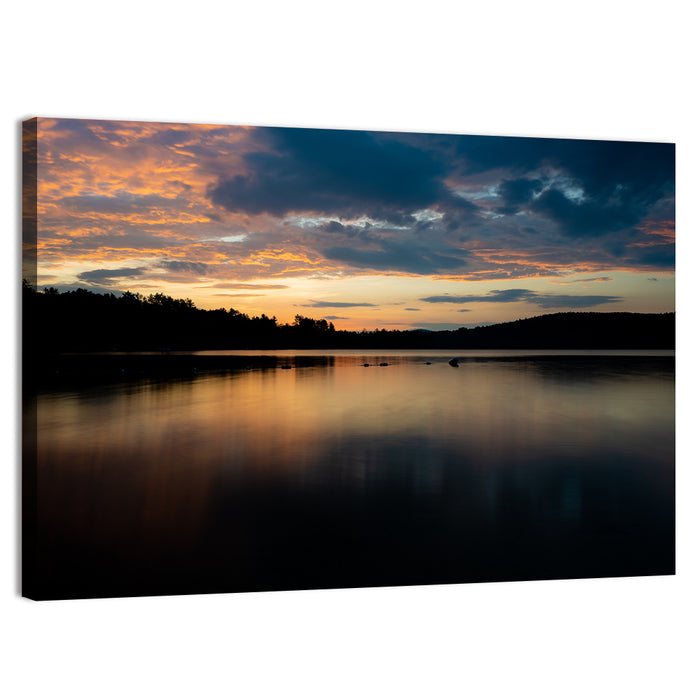 Lake Squam Sunrise Reflection Wall Art as a canvas print