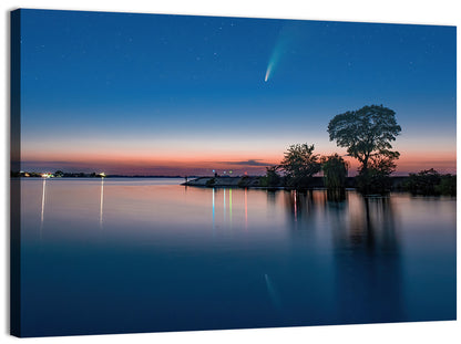 Dnieper River Comet Reflection Wall Art