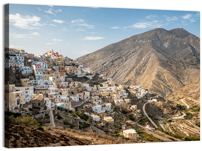 Olympos Village, Karpathos Greece Wall Art as a canvas print