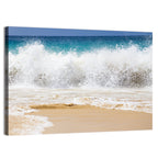 Breaking Wave Over Wet Sand Wall Art