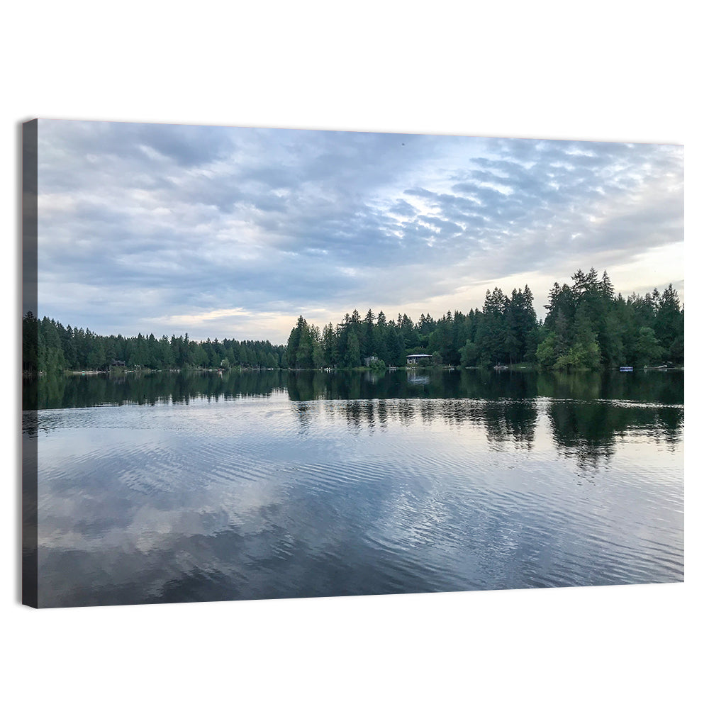 Beaver Lake Park Sunrise Reflection Wall Art, canvas print, landscape