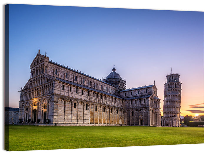 Leaning Tower of Pisa at Dusk Wall Art as a canvas print