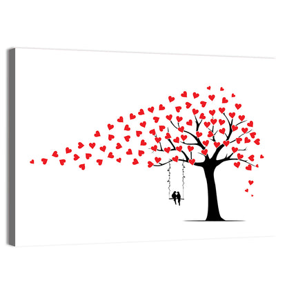 Heart Tree with Swing Wall Art