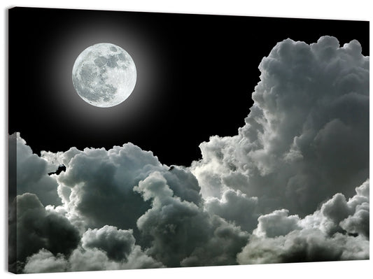 Cloudy Moonlight Wall Art