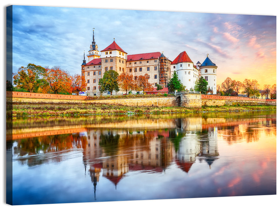 Hartenfels Castle Sunset Reflection Wall Art