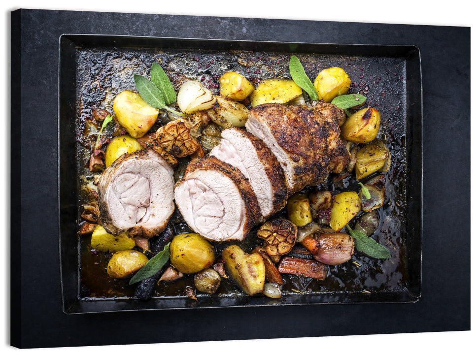 Roasted Veal Roll with Potatoes Wall Art
