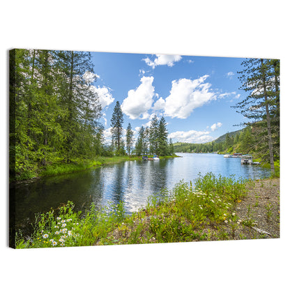 Lake Pend Oreille Wildflower View Wall Art