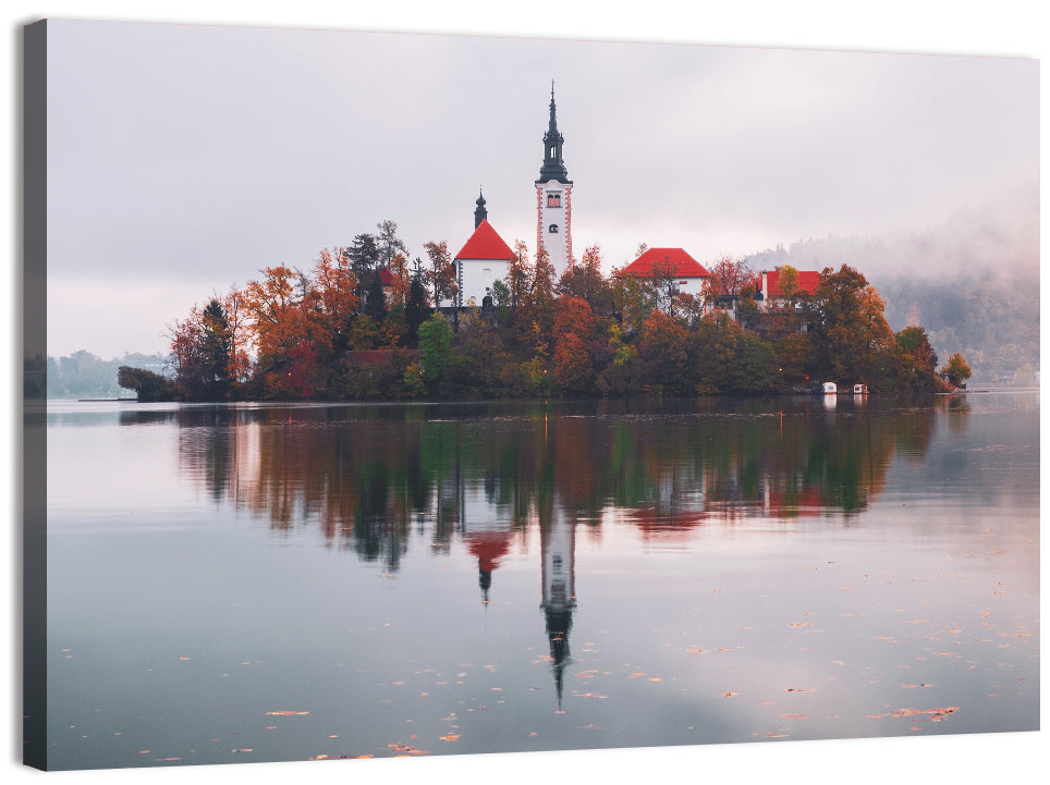 Lake Bled Morning Reflection Wall Art