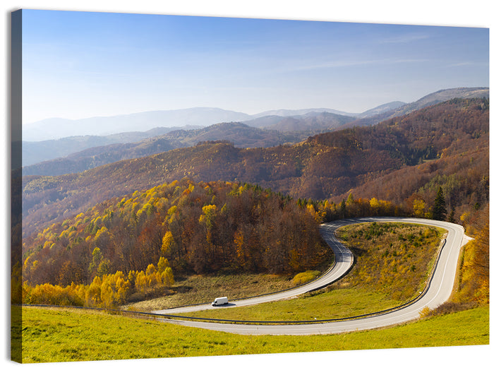 Slovensky Raj Winding Road Wall Art as a canvas print