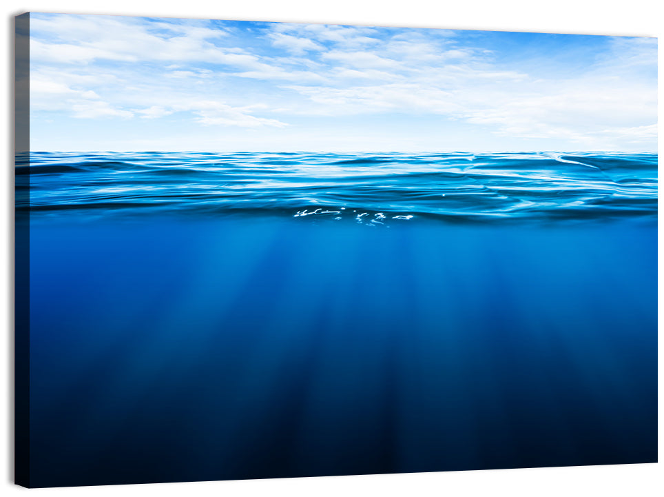 Split-level Ocean Sunlight Wall Art