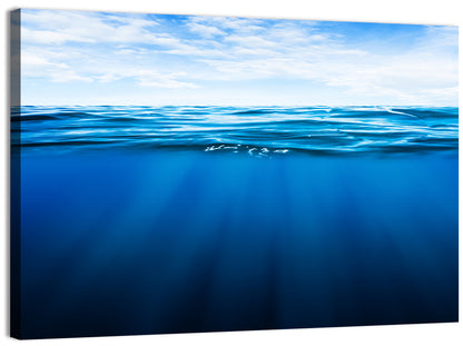 Split-level Ocean Sunlight Wall Art