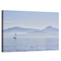 Sailboat and Misty Mountains Wall Art
