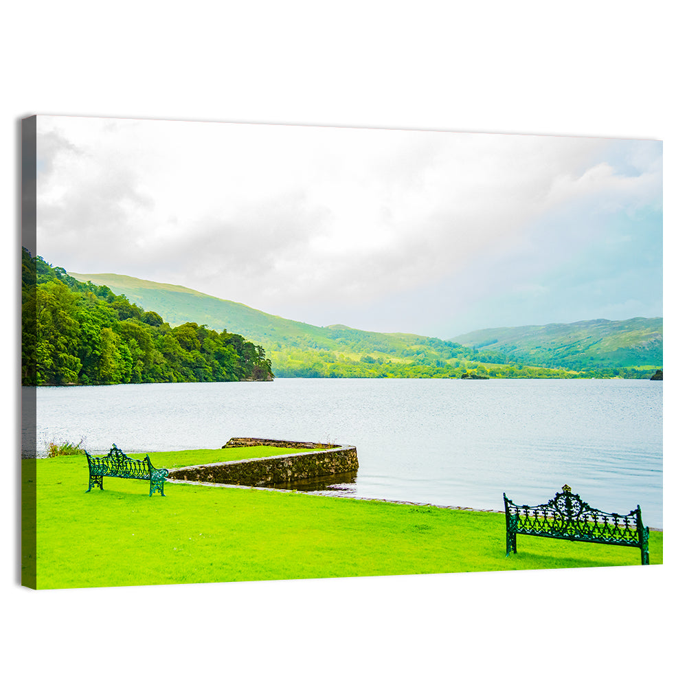 Ullswater Lakeside Benches Wall Art