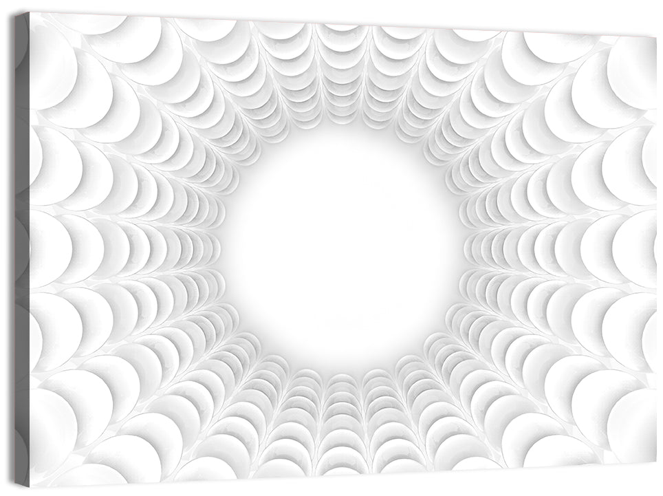 White Bubble Sphere Tunnel Wall Art