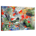 Melting Green Impasto Abstract Wall Art
