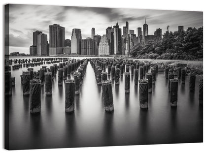 Lower Manhattan Pilings Wall Art