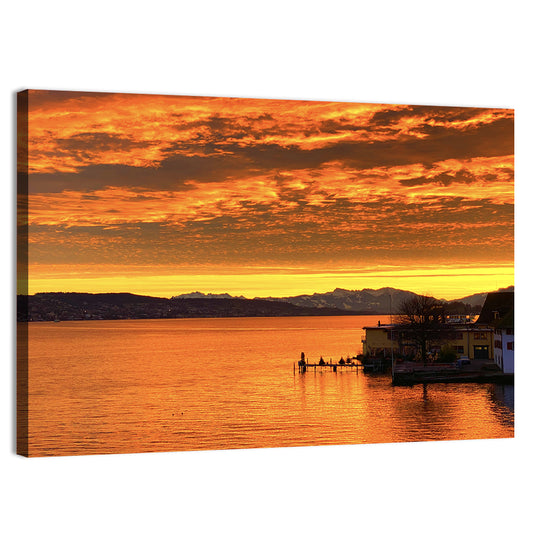 Lake Zurich Sunset Wall Art