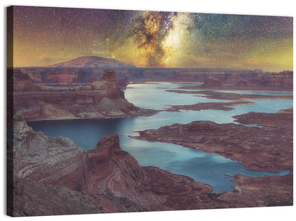 Milky Way Over Lake Powell Wall Art