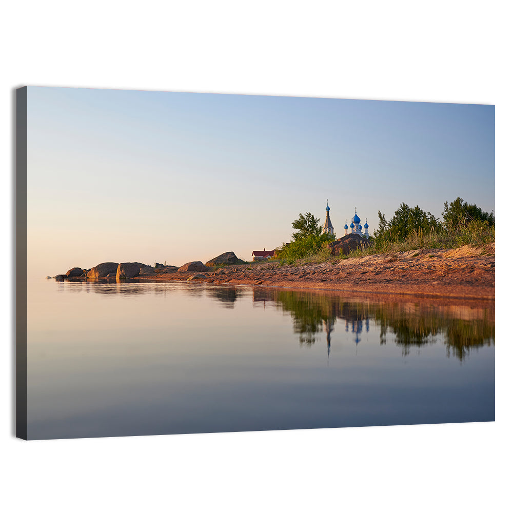 Lake Peipus Sunset with Blue Domes Wall Art