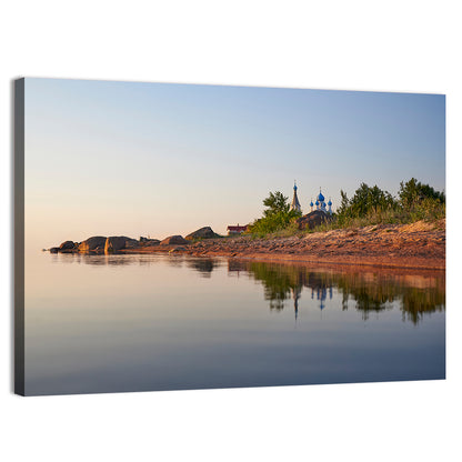 Lake Peipus Sunset with Blue Domes Wall Art