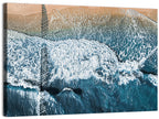 Aerial Pier Pilings Over Surf Wall Art
