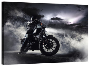 Motorcyclist in Fog Wall Art