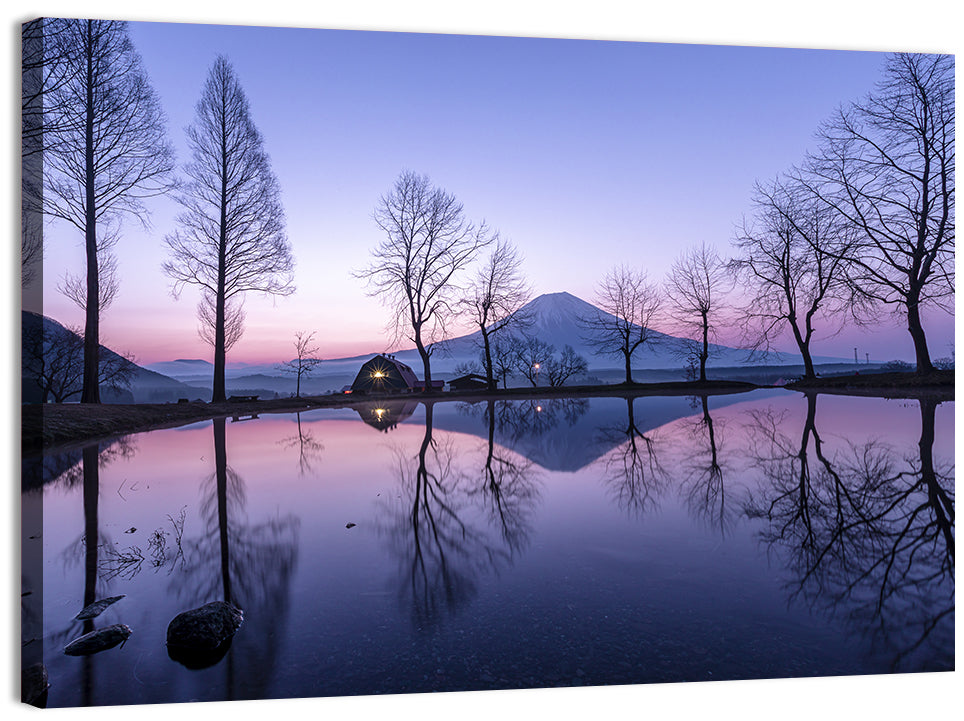 Fuji Lake Reflection Wall Art