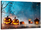 Foggy Halloween Pumpkins Wall Art