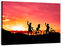 Family Ride at Sunset Wall Art