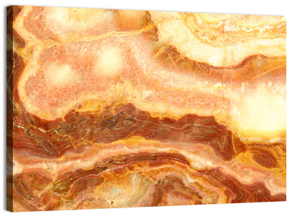 Golden Agate Stone Abstract Wall Art, canvas print, landscape