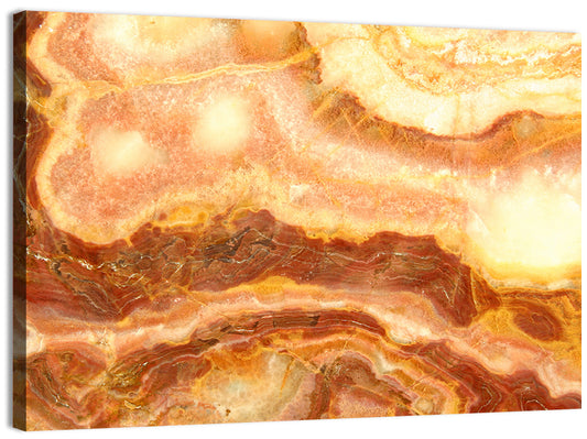 Golden Agate Stone Abstract Wall Art