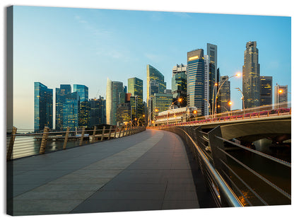 Singapore Business District Skyline Wall Art