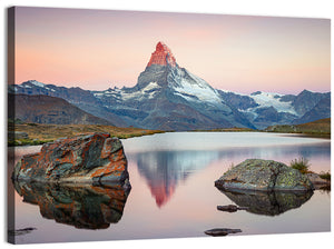 Matterhorn From Lake Stellisee Wall Art