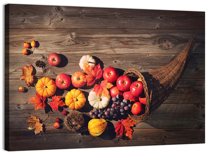 Thanksgiving Cornucopia Still Life Wall Art