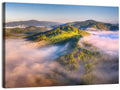 Foggy Mountain Sunrise Wall Art