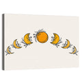 Moon Phases Floral Illustration Wall Art