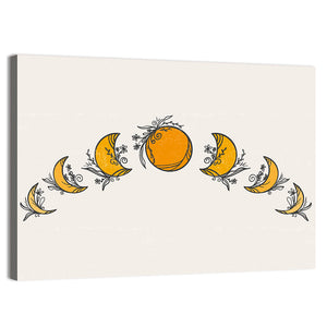 Moon Phases Minimalist Wall Art