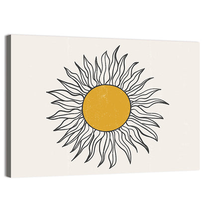 Textured Boho Sun Wall Art