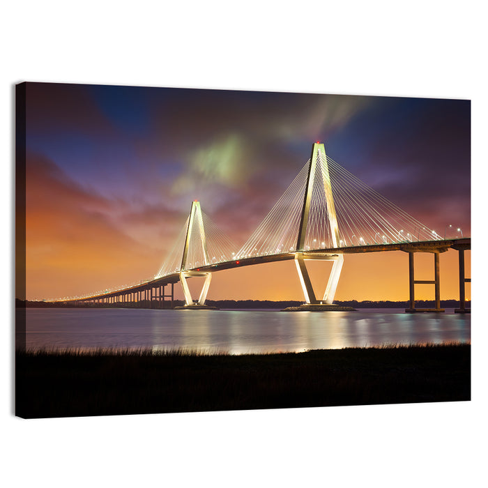 Arthur Ravenel Jr. Bridge at Dusk Wall Art as a canvas print