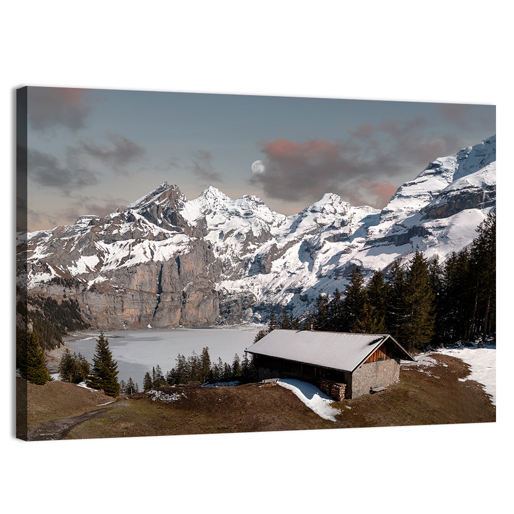 Oeschinensee Winter Landscape Wall Art