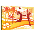 Beach Volleyball Silhouette Wall Art