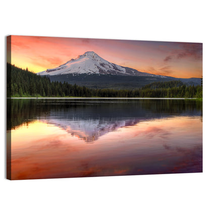 Mount Hood Reflected at Trillium Lake Wall Art