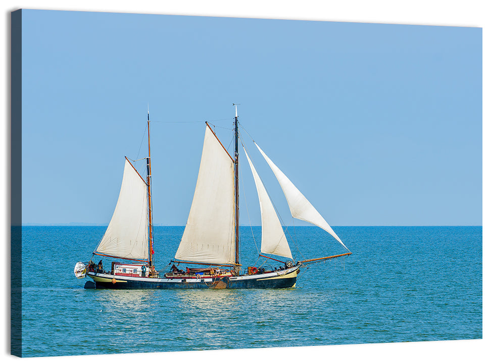 Sailing on Lake Ijssel Wall Art, canvas print, landscape