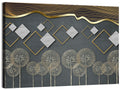 Gray and Gold Dandelion Wall Art